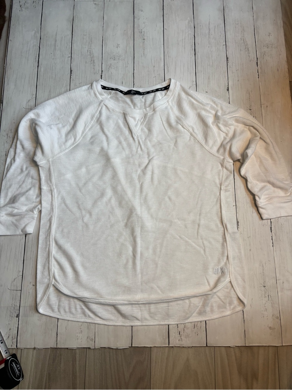 DKNY White Crewneck Long Sleeve